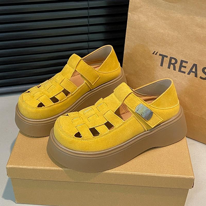 Roman Sandals 2025 Summer Retro Woman Shoes Clogs With Heel Muffins shoe Gladiator Original Girls New Thick Flat Elastic Band