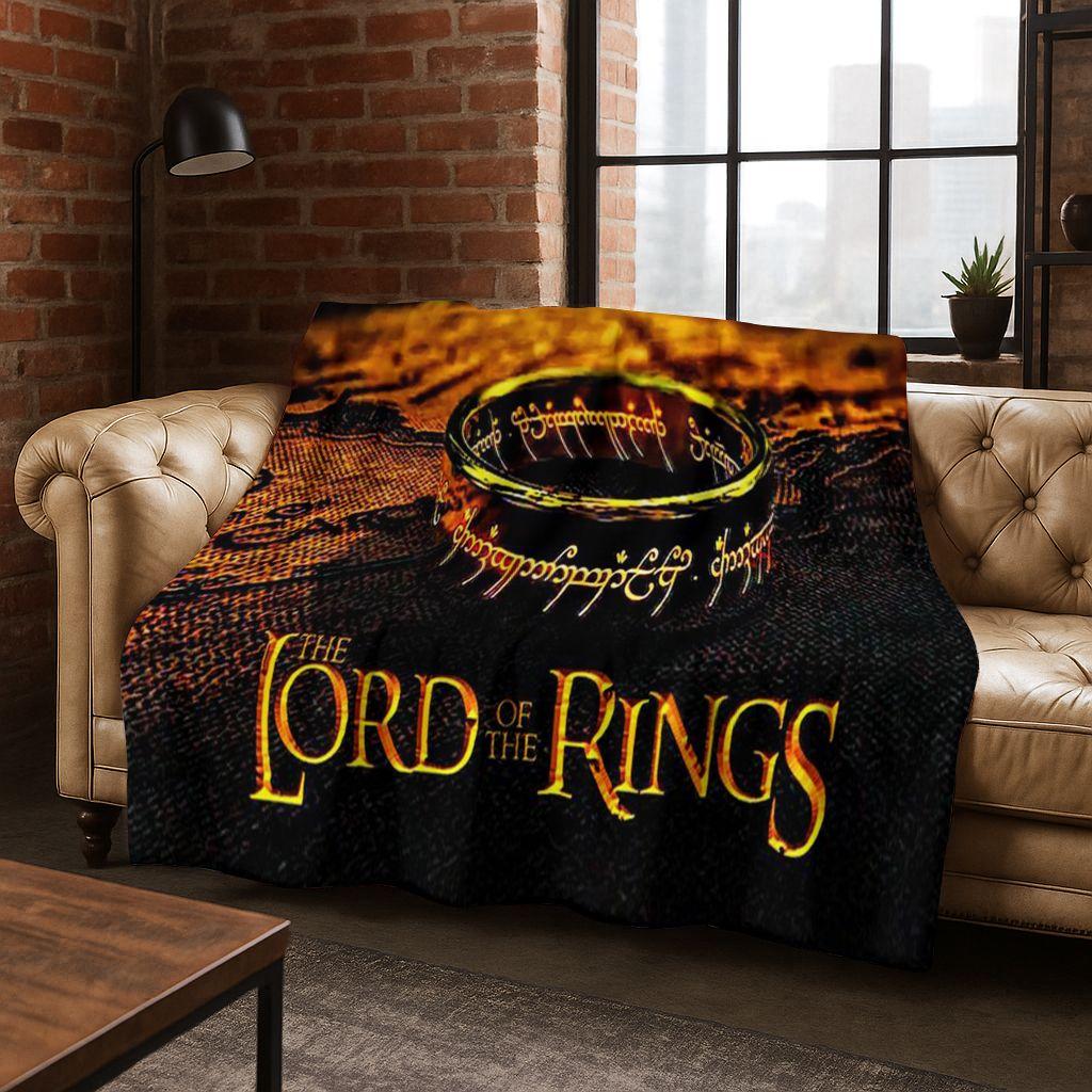 Classics L-Lord of The Rings H-Hobbit Movie Flannel Blanket,Warm and Cozy Soft Throw Blanket for Home Bedroom Bed Sofa Cover Kid