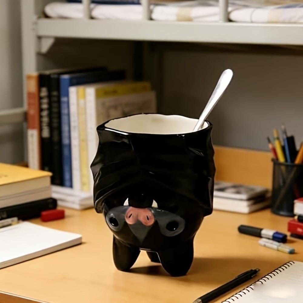 Kreslený Netopýří Hrneček na Kávu Vtipný Netopýří Šálek na Čaj Snídaňový Šálek Převrácený Hrneček ve Tvaru Netopýra Dárky