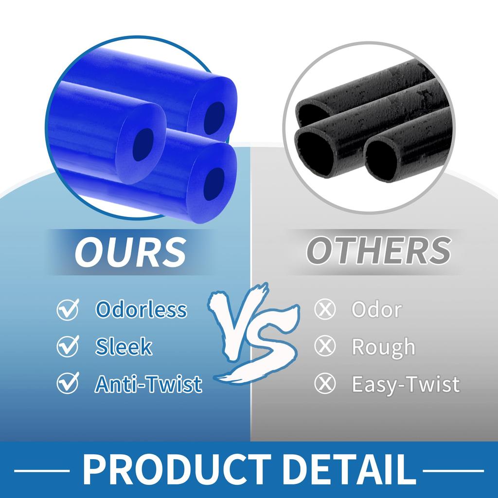 A ABSOPRO High Temperature Silicone Vacuum Tube Hose 3.3ft 5/8" 16mm Inner Diameter 3.5mm