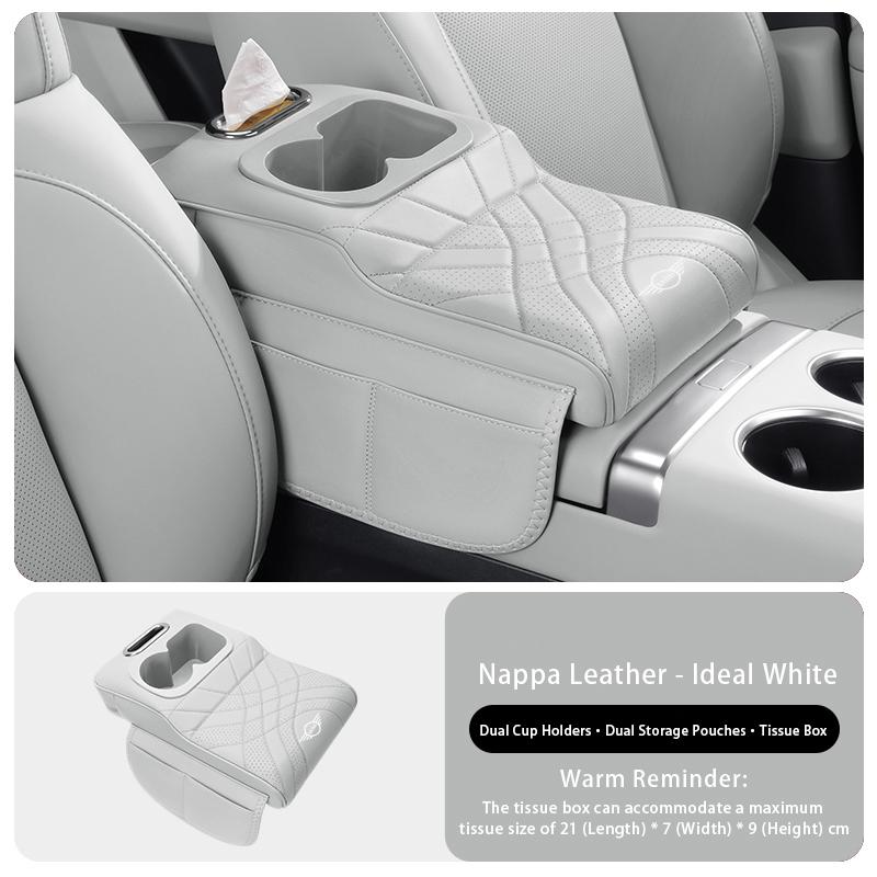 Car Center Console Armrest Cushion For MINI COOPER COUNTRYMAN Storage Bag 2 Cup Holder Tissue Bag Armrest Heightening Pad Cover