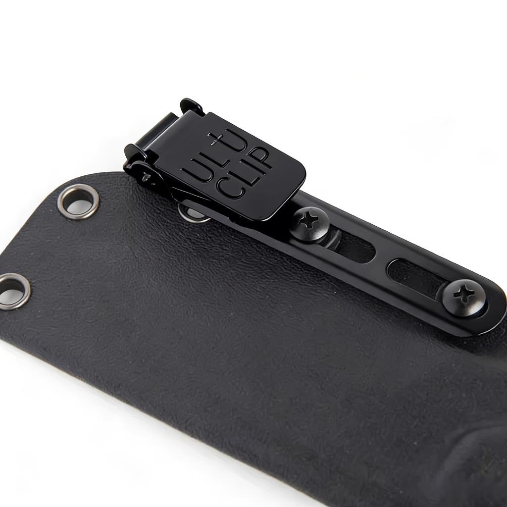 Style Tactique Extérieur Acier Inoxydable Pince de Ceinture UltiClip, Pince en Acier Inoxydable pour Holster, Pince de Ceinture pour Fourreau de Couteau, Pince Arrière Légère