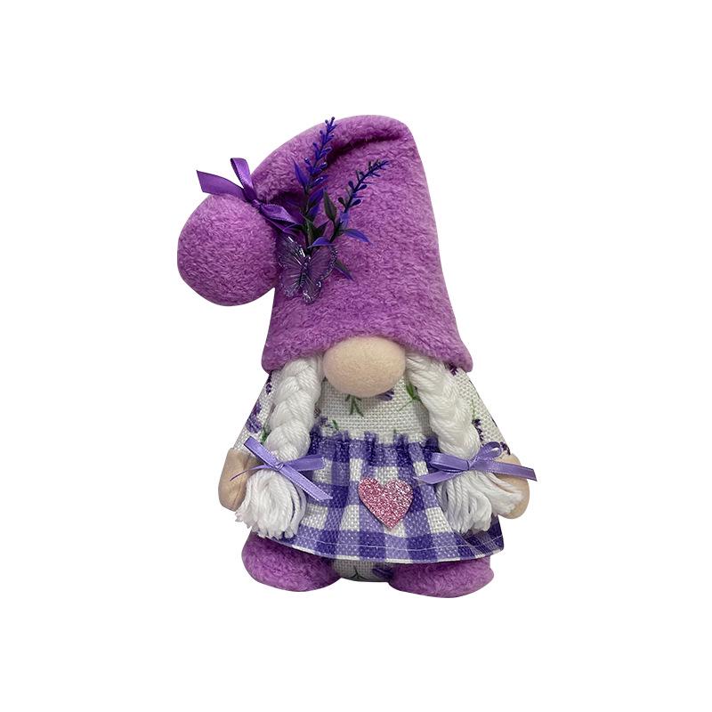 Cross-border Lavender Plush Rudolph Faceless Doll - Mother s Day Gift 31cm