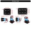 Multifunctional 12V 24V Car 2 Gang/3 Gang Rockers Switch Panel with LED Indicators for Enhances Vehicle Lighting Control