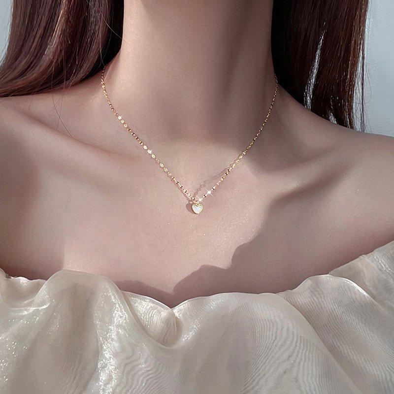 

Женские ювелирные изделия Подарочный кулон-цепочка Сердце Ожерелье Ожерелье Кулон из лунного камня 21cm-50cm