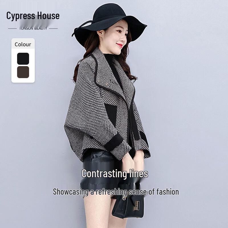 

Sibaishe Women s 2025 Autumn Loose Batwing Sleeve Coat XL