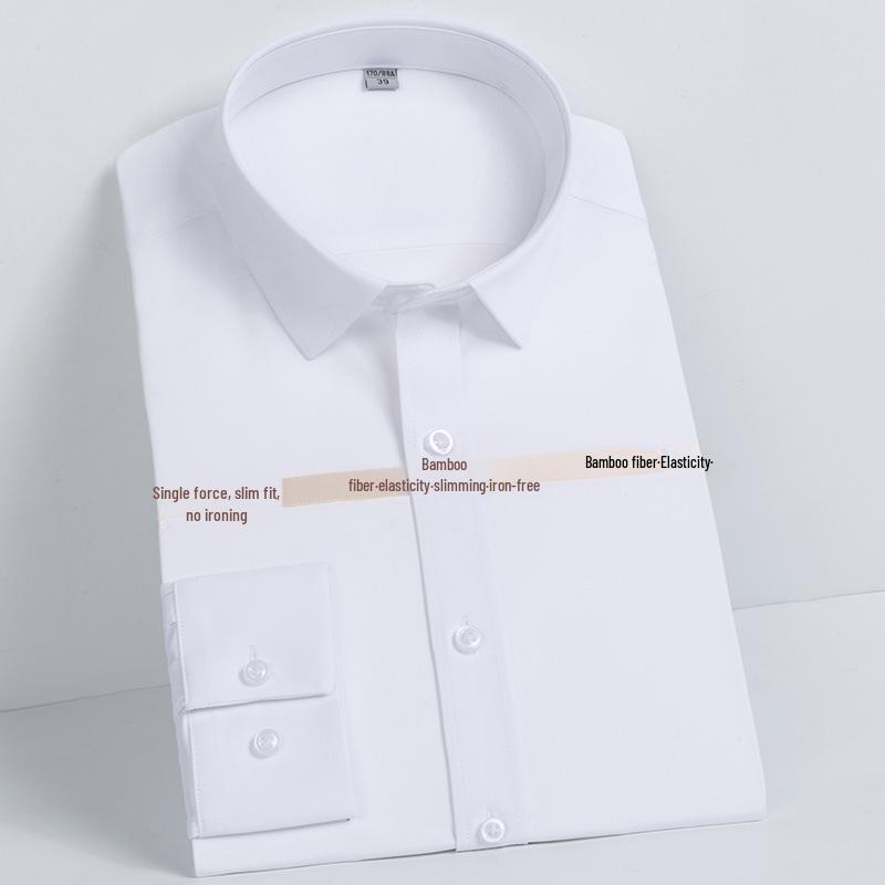 Men's Long-Sleeve Non-Iron Cotton Bamboo Shirt
