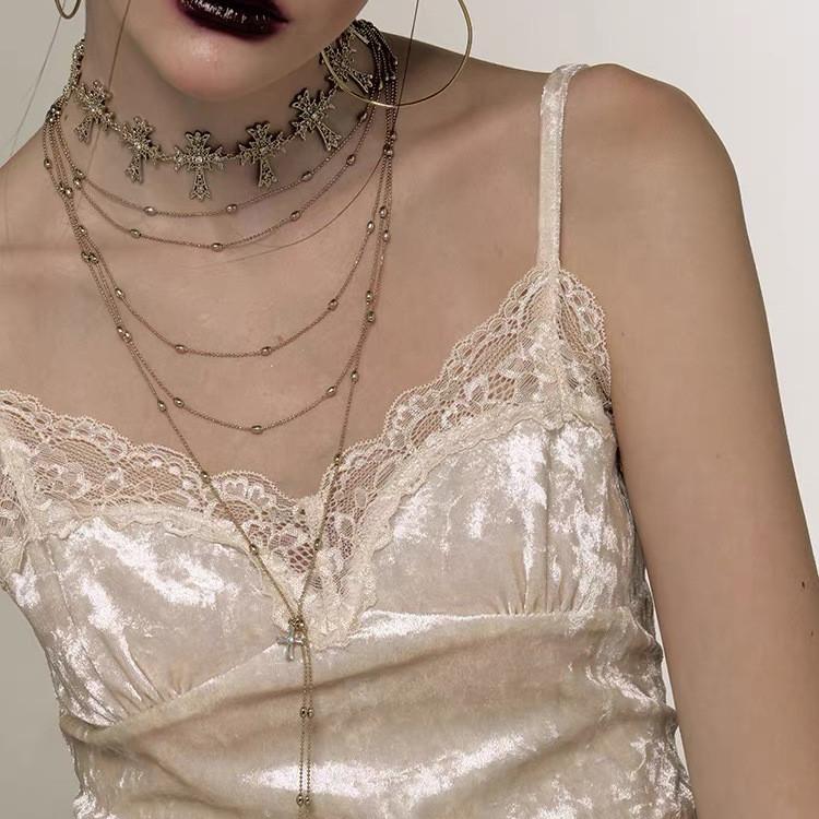 Minimalistisches Vintage Kreuzanhänger Halskette Für Damen Und Herren Aus Kupfer