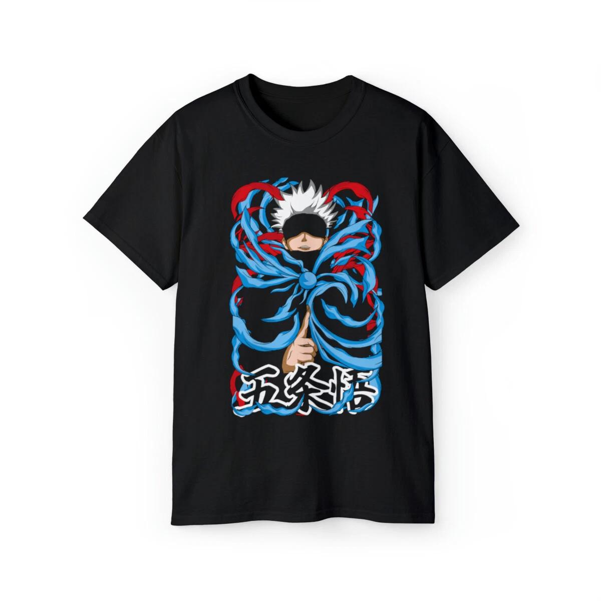 

Summer Y2k Gojo Sator Anime Men Women T-Shirt Oversized Vintage Short Sleeve T-Shirt Casual Harajuku Street Clothing Top sports 4XL