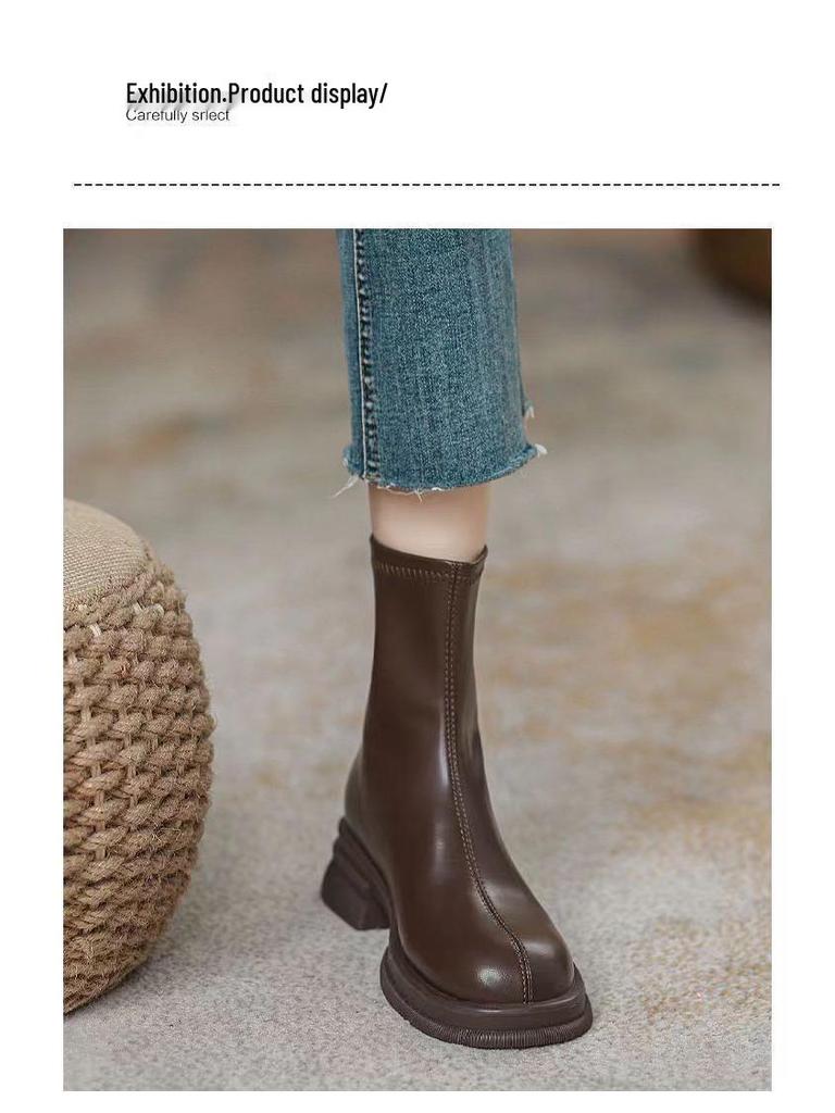 Dámské martensky 2025: Nový horký styl, silná podrážka, britské zeštíhlující kotníkové boty na jaro a podzim