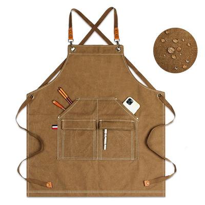 Customizable Canvas Apron for Gardening, Electricians, Carpenters, Barbers, and Coffee Shop Workwear
