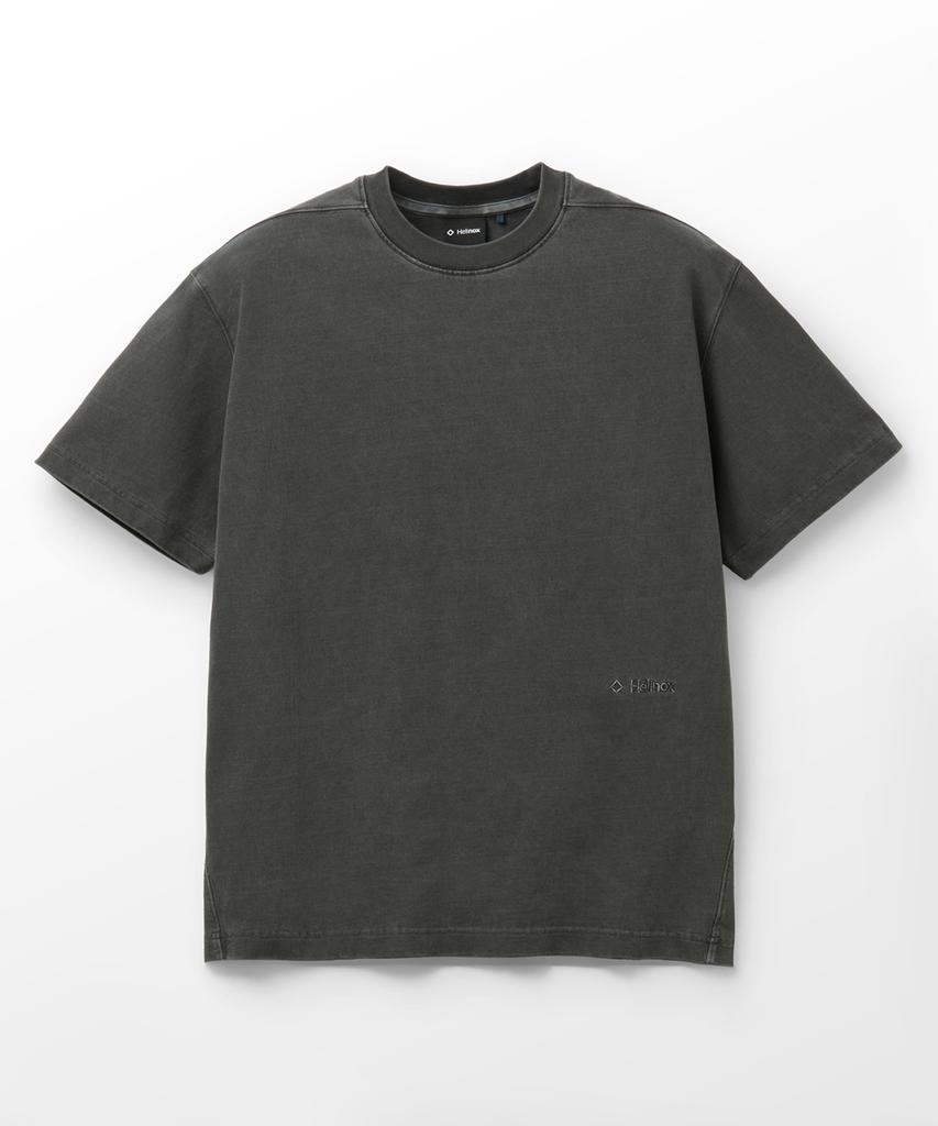 Hellinogseuweeo Dust-Dyed Short Sleeve T-Shirt_Charcoal Gray