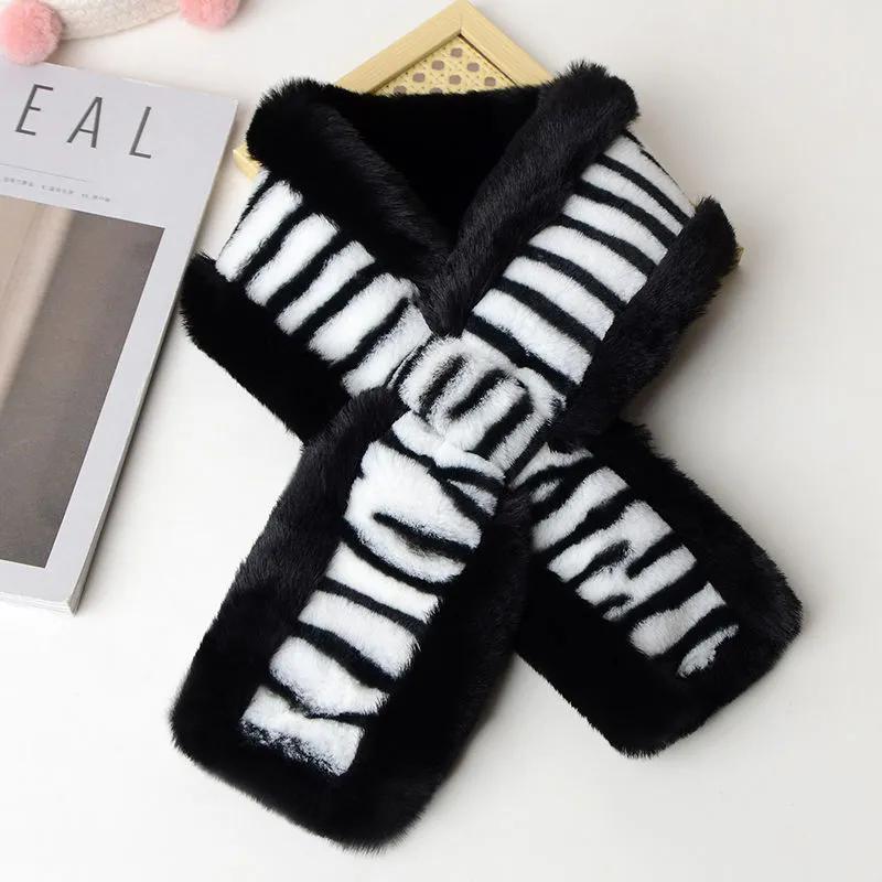 

WTEMPO Women s Retro Elegant Printed Plush Scarves Cold-proof Windproof Warm Outdoor Autumn Winter Casual Versatile Scarves 1pc чёрный