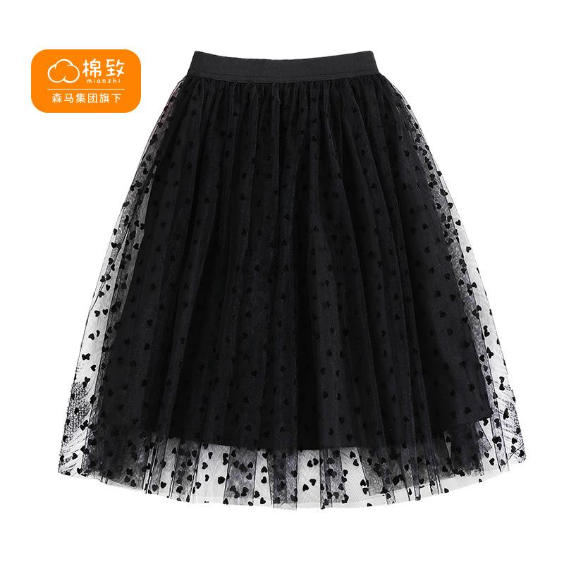 Cotton to Girls Mesh Skirt Summer Dress Girls Fashion Skirt Beautiful Versatile Casual Trend Big Children Gauze Skirt Trend