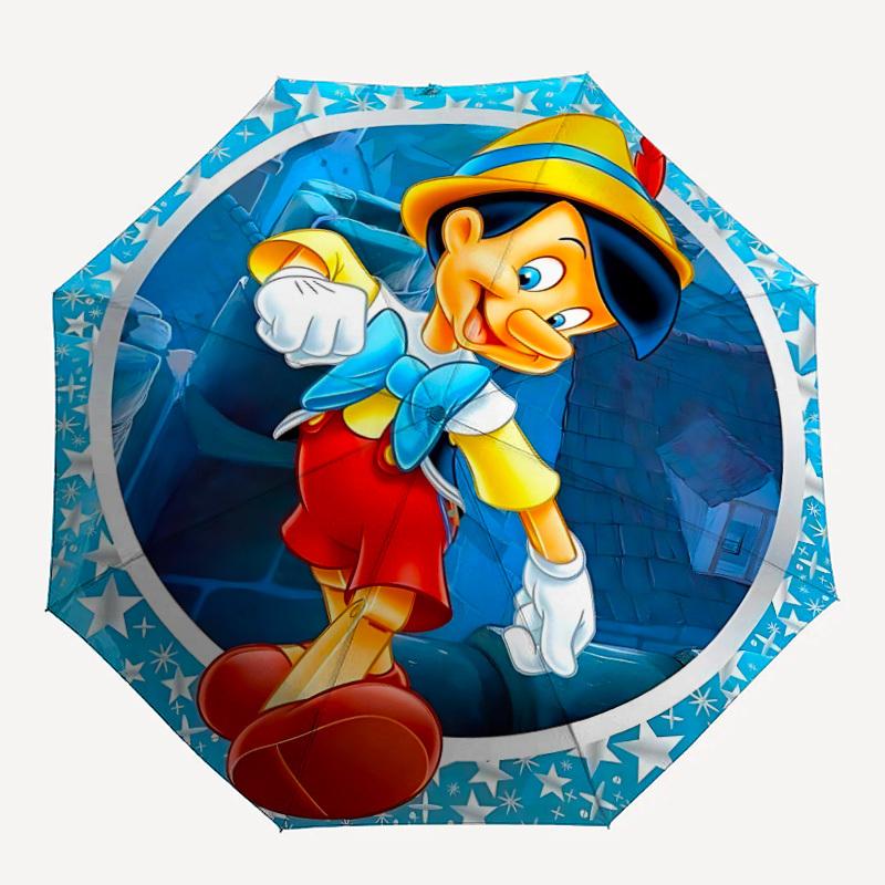 

1pc Pinocchio Automatic Umbrella - Cartoon Design, Lightweight & Portable, Travel Umbrella, Durable Canopy a0820035