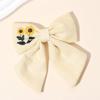 Beige Flower Hair Clip Elegant Sweet Handmade Embroidery Sunflower Floral Hairpin For Girls Children's Headwear Kids Accessories