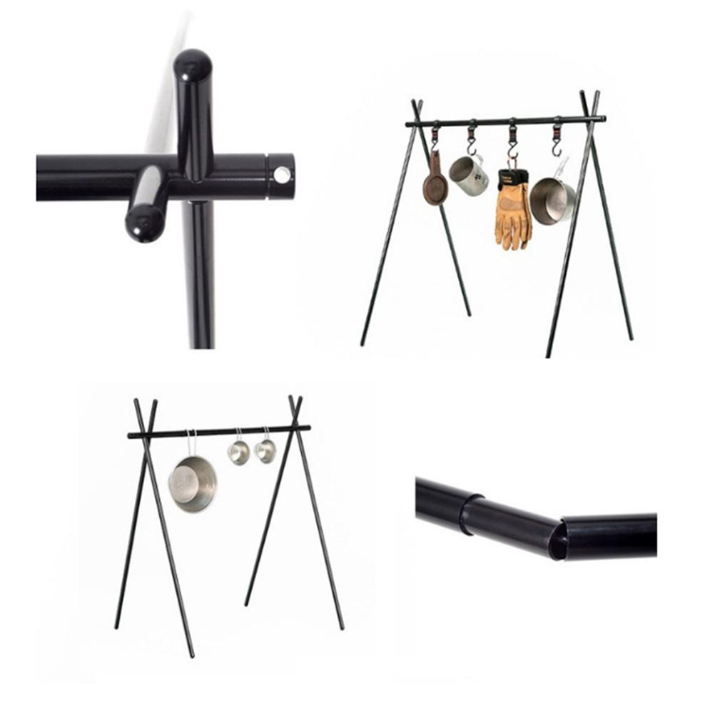 Folding Hanging Rack Travel Camping Shelf Triangle Rack Assembly Storage Picnic Rack