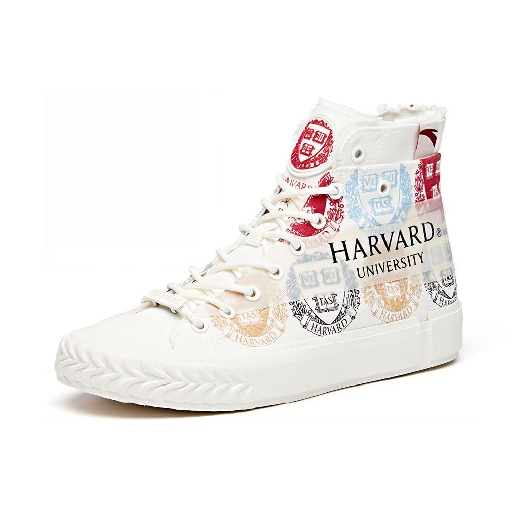 New ANTA X Harvard Life Series Sneakers Canvas High 'White Multi Color' Women's 122028652-8