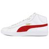 Smash V2 Mid Fabric Synthetic Leather Classic Versatile Retro High-Top Sneakers Unisex Sneakers White Red 366924-10