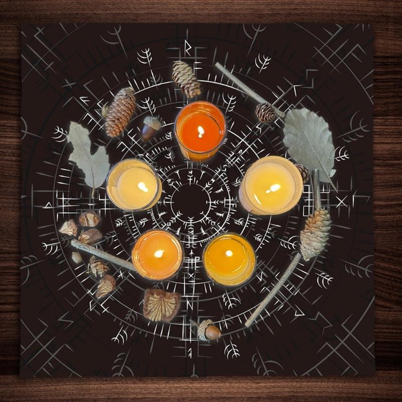 Astrology Tarots Table Altar Cloth Metaphysical Board Game Mat Pendulum Divinations Altar Tablecloth Board Game Card Pad