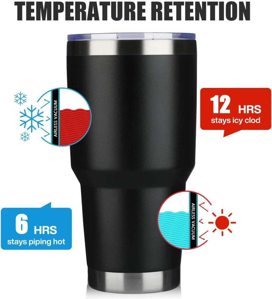 30 Oz Vacuum Flask Travel Mug Tumbler Double Wall Insulation Cup Hot & Cold Water Bottle with Flip Lid Colorful for Car Holder
