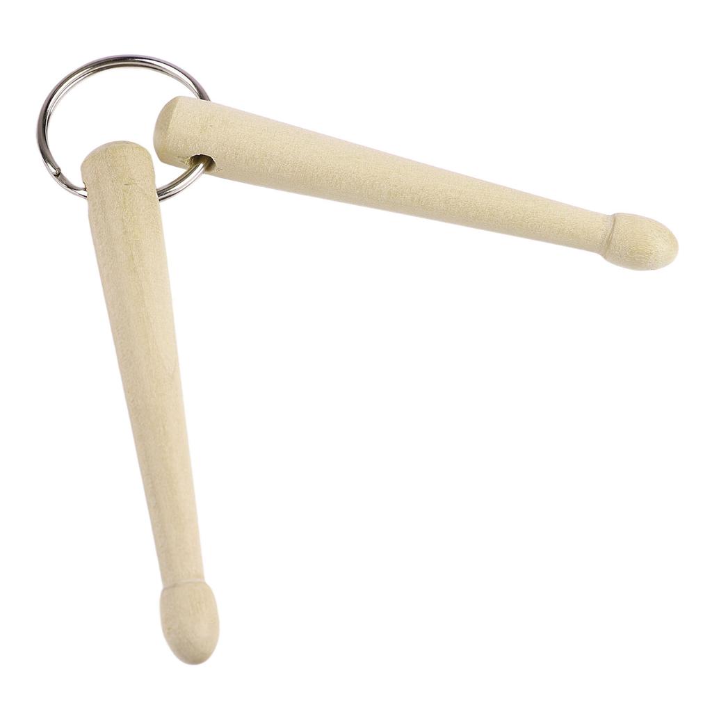 Key Chain Beech Wood Small Lightweight Drumstick Shape Delicate Keychain Bag Hanging Decoration 2