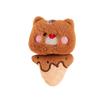 Adorable Ice Cream Dog Keychain Plush Pendant for Bags