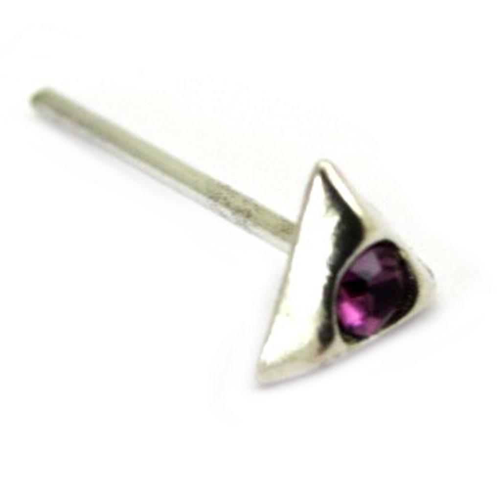Les Trésors De Lily [G2126] - Purple 'Crystal' Silver Stud