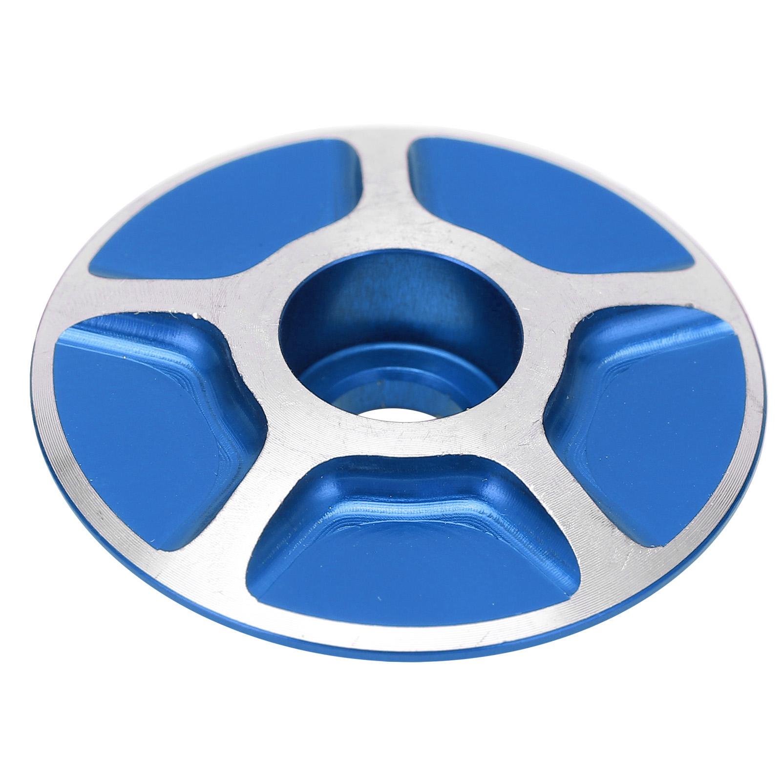 

Bicycle Front Fork Headset Cover Replaceable Lightweight Mountain Road Bike Stem AccessoriesBlue Blue синий