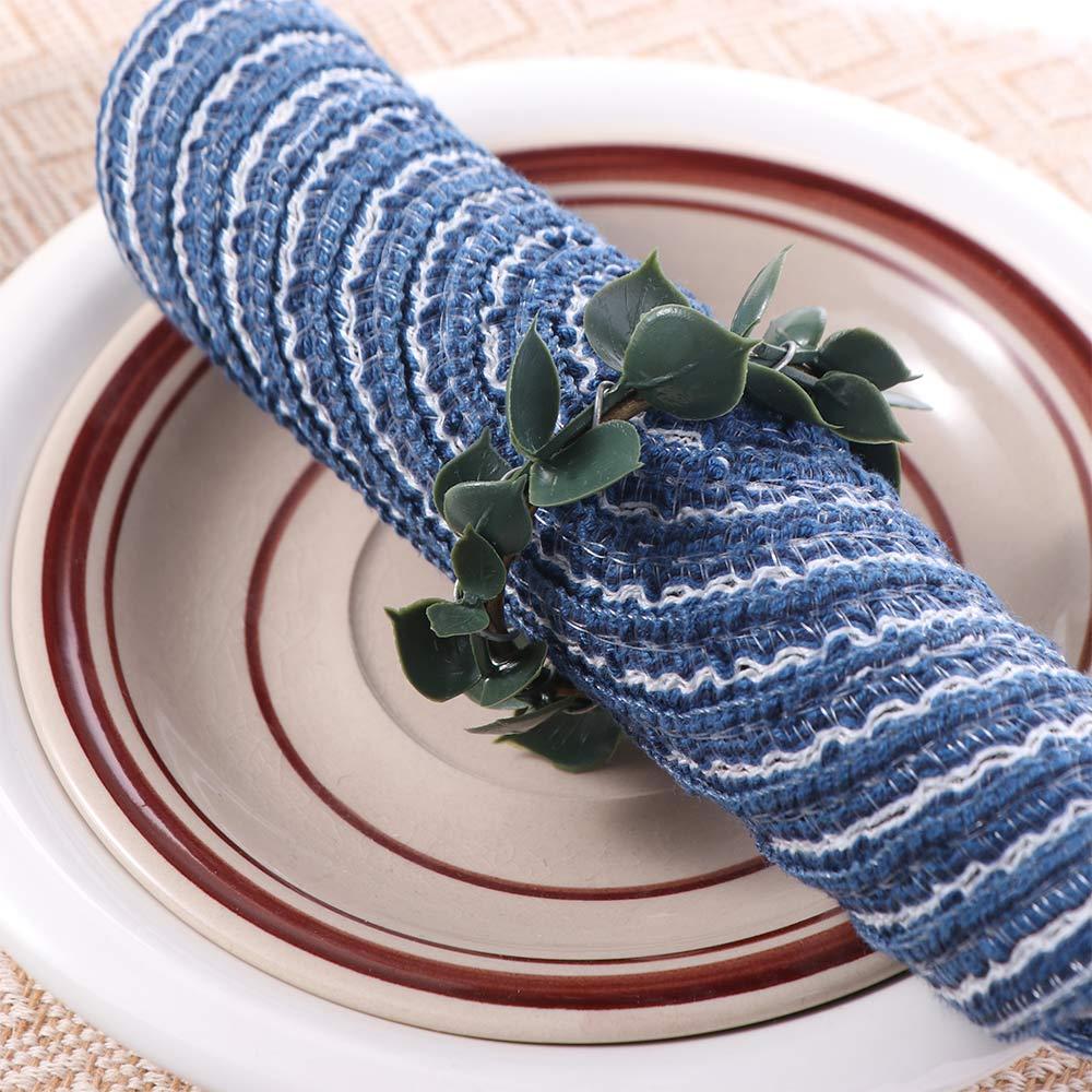 3pcs Rustic Artificial Plant Napkin Rings Simulation Napkin Buckles  Wedding Banquet