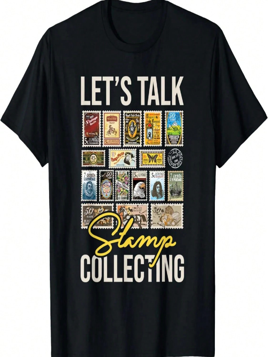 Let s Talk Stamp Collecting - Stamps Collector Philatelist T-Shirt S разноцветный