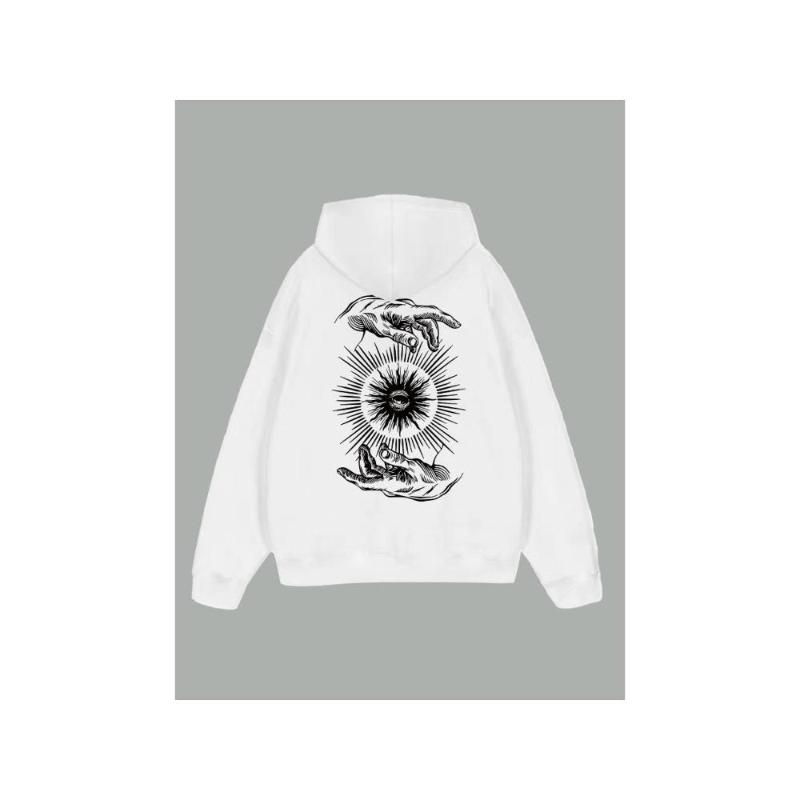 

Мужская толстовка с капюшоном, теплая и не требующая особого ухода, идеально подходит для праздничных торжеств и друзей XXL белый