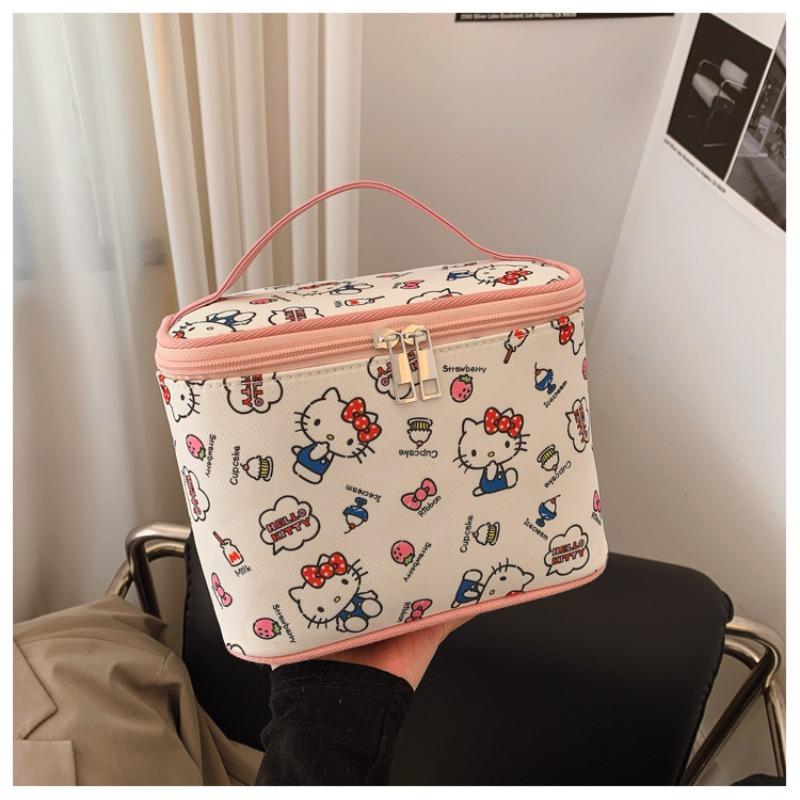 Portable cosmetic bag semi-shaped multi-function large-capacity cosmetic case storage case