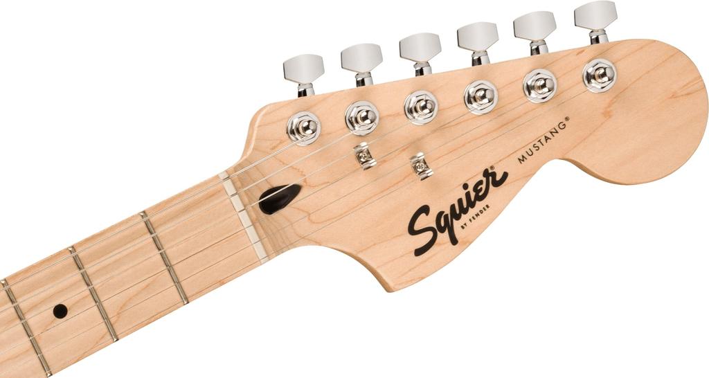 Squier by Fender Squier Electric Guitar Squier Maple White Flash Pink with Soft Case Sonic™ Mustang® HH, Fingerboard, Pickguard,