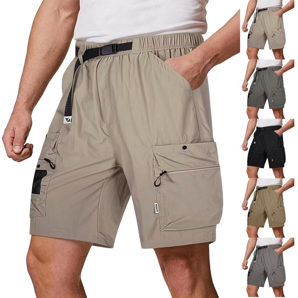 Men's Loose, Casual, Lightweight, Breathable Multi-pocket Work- Sporty Casual Shorts