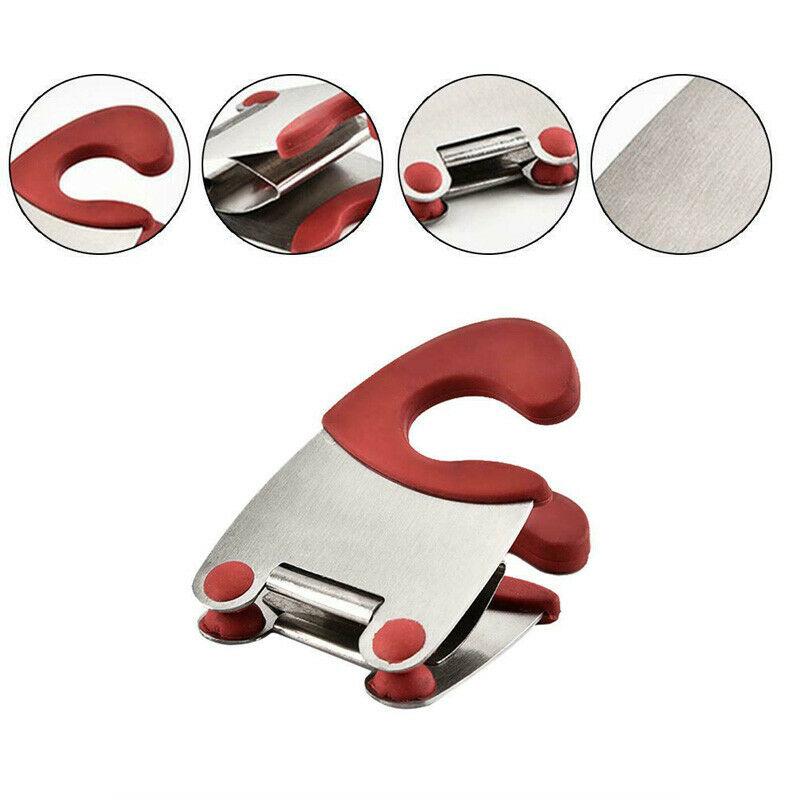 Stainless steel side clamp for pot, portable anti-scalding brush, spoon holder, practical and functional kitchen accessories.