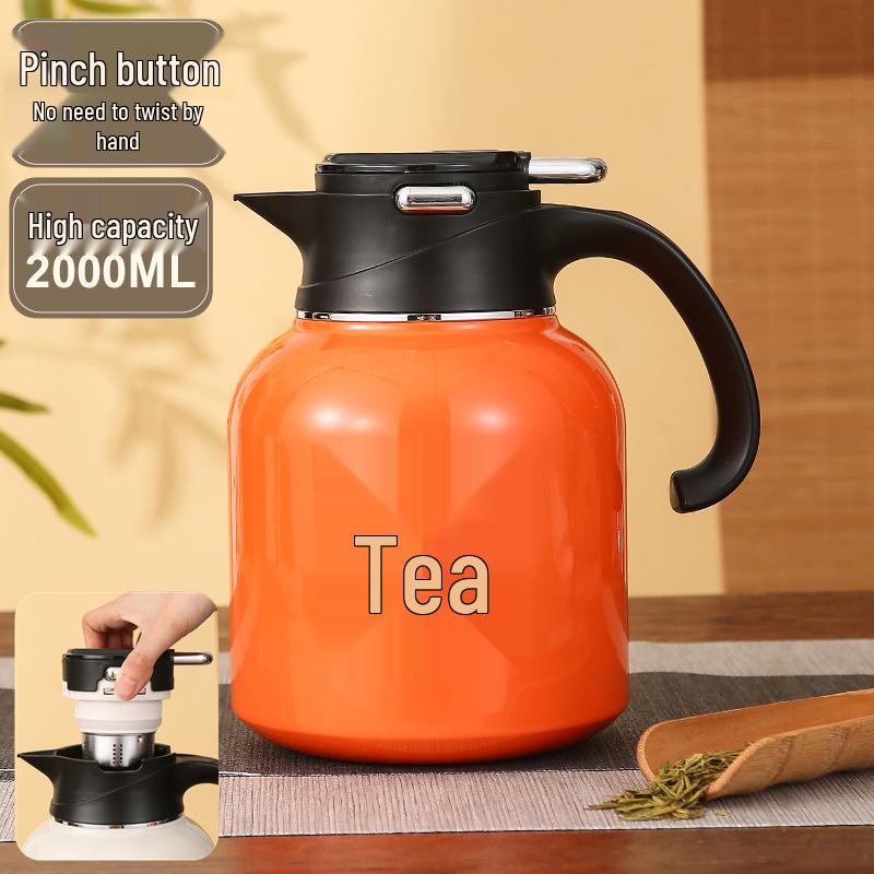 Large Capacity Stainless Steel Thermos Kettle: Stew Pot & Tea Pot for Hot Water