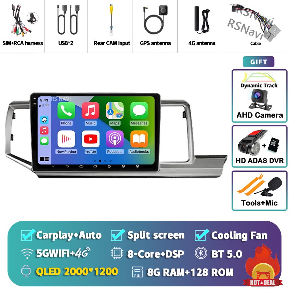 Car Radio Android 14 For HONDA STEPWGN 2009 - 2015 Multimedia Player Video Stereo Lettore IPS Navigation GPS Monitor QLED Screen