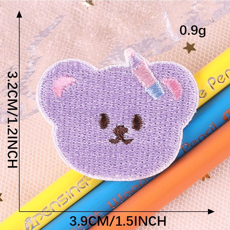 Original embroidery sticker embroidery label cartoon animal bear towel embroidery hand account DIY patch sticker accessory cloth sticker