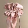 Hair Tie Double Layer Pleated Bowknot Design Hair Band Adjustable Elastic Hair Rope Soft Non-Slip Hair Accessory