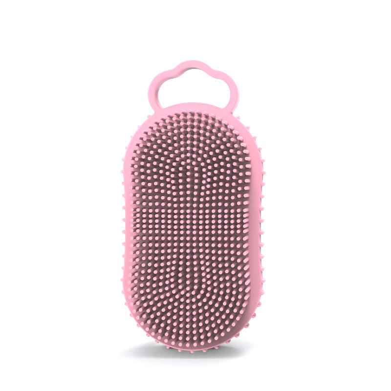 New Silicone Double-Sided Bath and Shampoo Brush - Deep Clean Exfoliating Back Scrubber for Adults