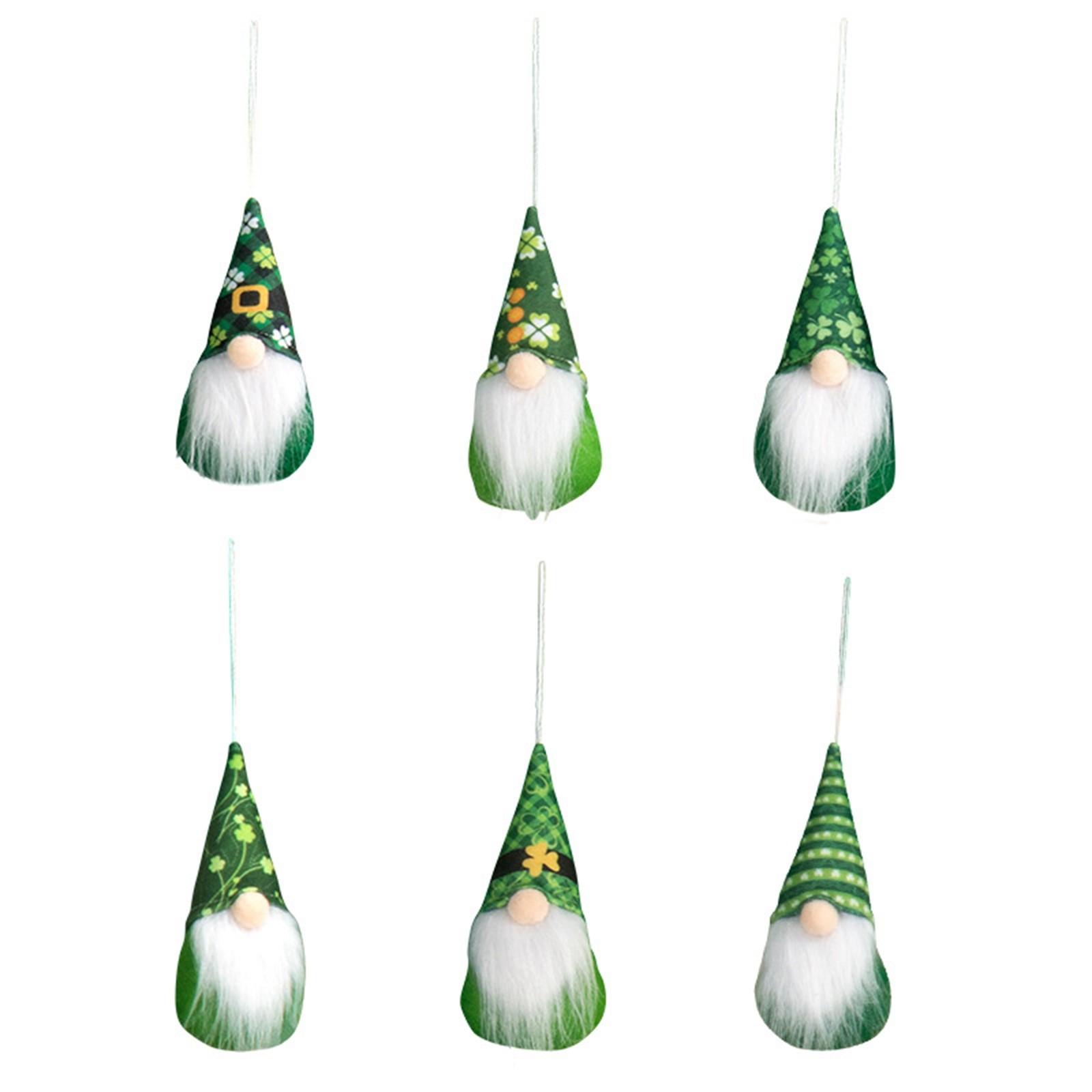 

St. Patrick Day Pendant Home Decor Green Doll Ornaments Faceless Rudolph Hangers Dwarf Hanging зелёный
