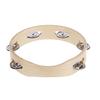 8inch Kids Wooden Headless Tambourine Bell Metal Single Row Musical Instrument