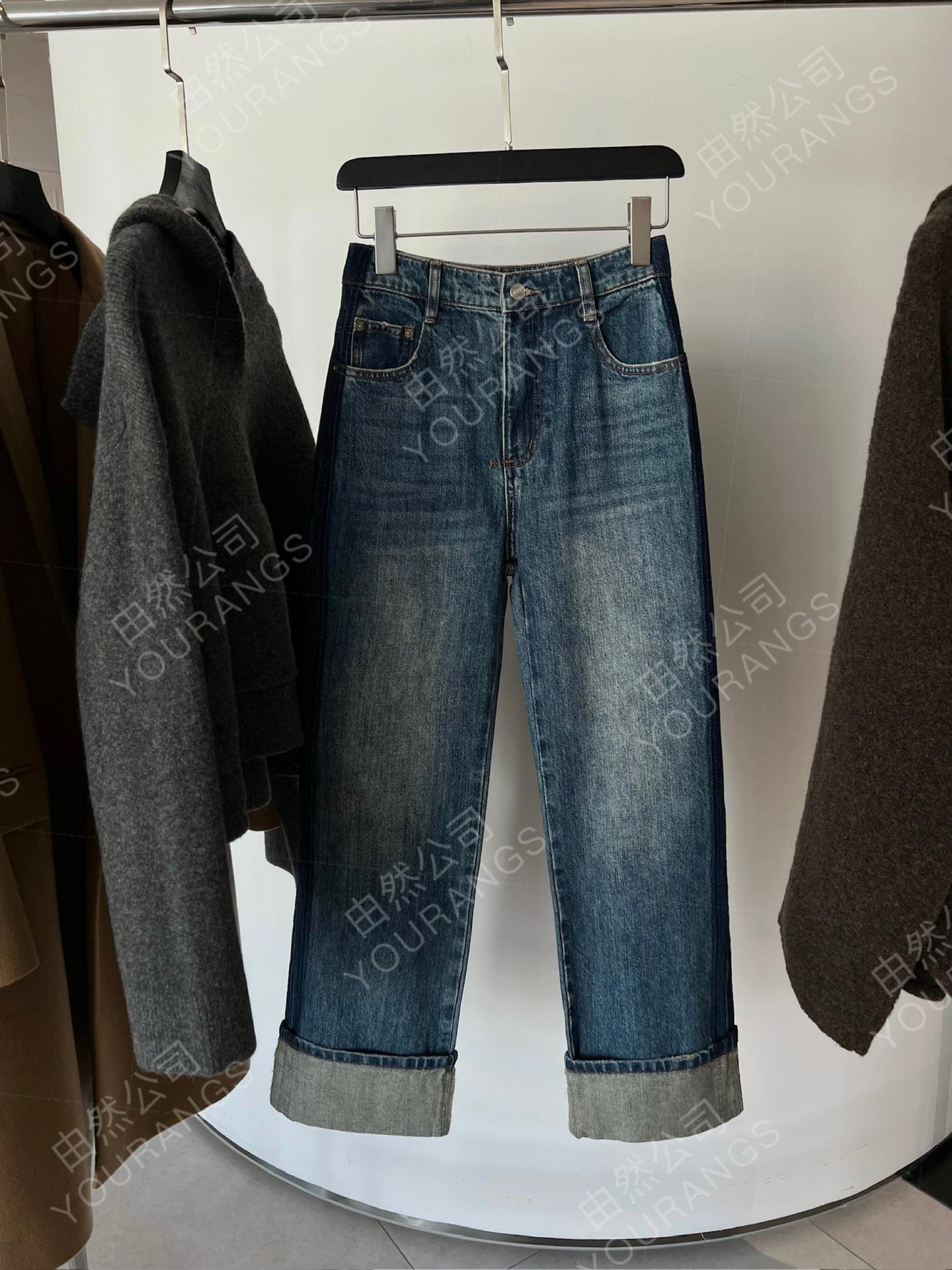 

(New Store Offer) 95% Off: Retro High-Waisted Straight Pima Cotton Jeans 30