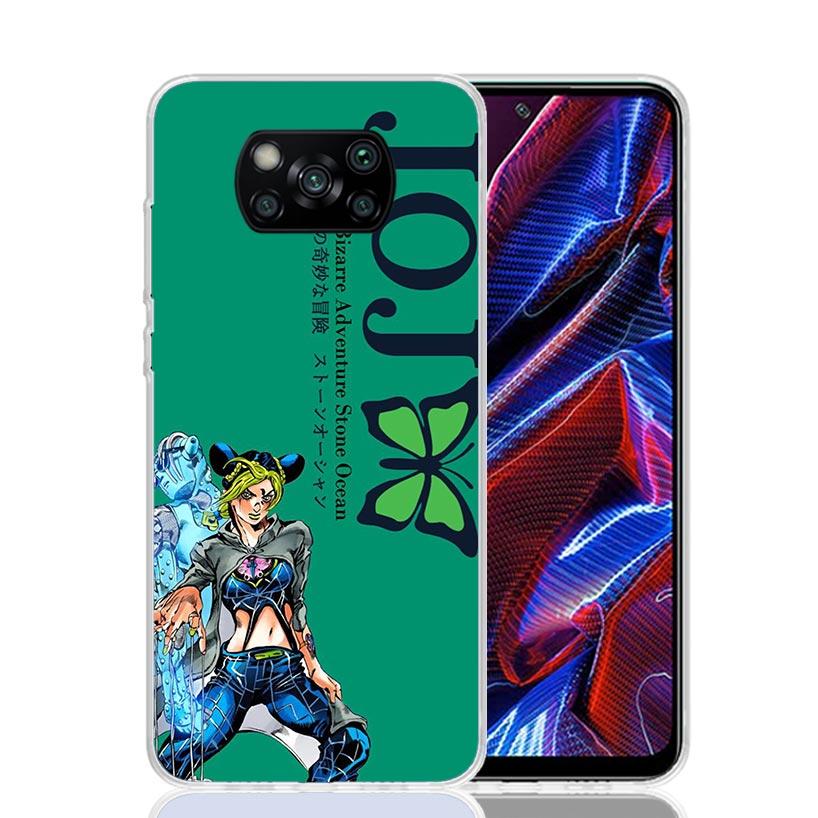 JoJo Bizarre Adventure Jolyne Cujoh Phone Case For Xiaomi Poco X7 X6 X5 Pro F7 Ultra Redmi 15C 15 13 13C 12 12C 10 10A 10C 9 9A