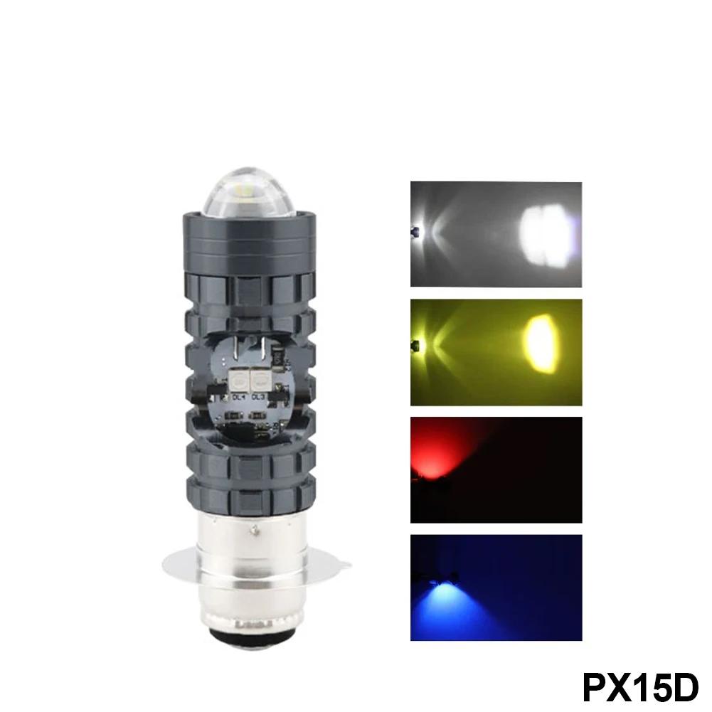 

H4 BA20D PX15D Мотоциклетная светодиодная фара 3030 Чипы Супер яркий Стробоскоп Вспышка Луч Фара Скутер Мотоциклетные лампы фары