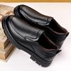 Genuine leather men's shoes first layer cowhide men's fleece thickened non-slip leather shoes men's