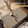 Home Washroom Linen Woven Non Slip Foot Mat Toilet Door Water Absorbent Dirt Resistant Fall Prevention Floor Mat