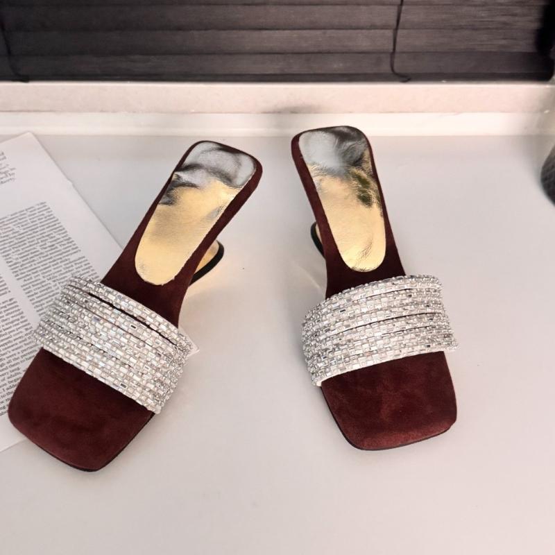 Fashion Crystal Women Flats Slippers Elegant Fashion Shoes Dress Woman Sandals Summer 2025 Party Luxury Slides New Mujer De Zapatillas