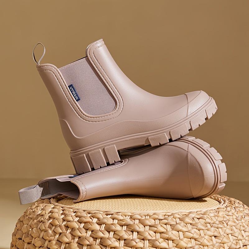 Women's Mid-Calf Rain Boots | Thick Non-Slip Sole, PVC Upper, Casual & Formal Wet Weather Footwear, Rain Shoes, Footwear, Rainy Day Shoes